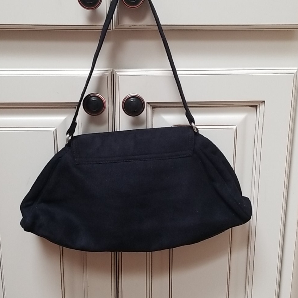 Victoria Secret Black Velvet Sparkle Accent Purse - Picture 7 of 9